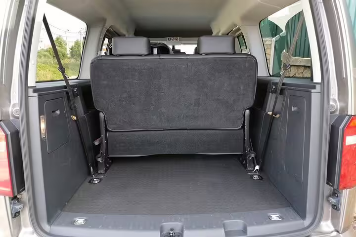 Spacious interior of a private transfer vehicle for Faro, Albufeira, Alvor, Seville, Lisbon, and Lagos tours.