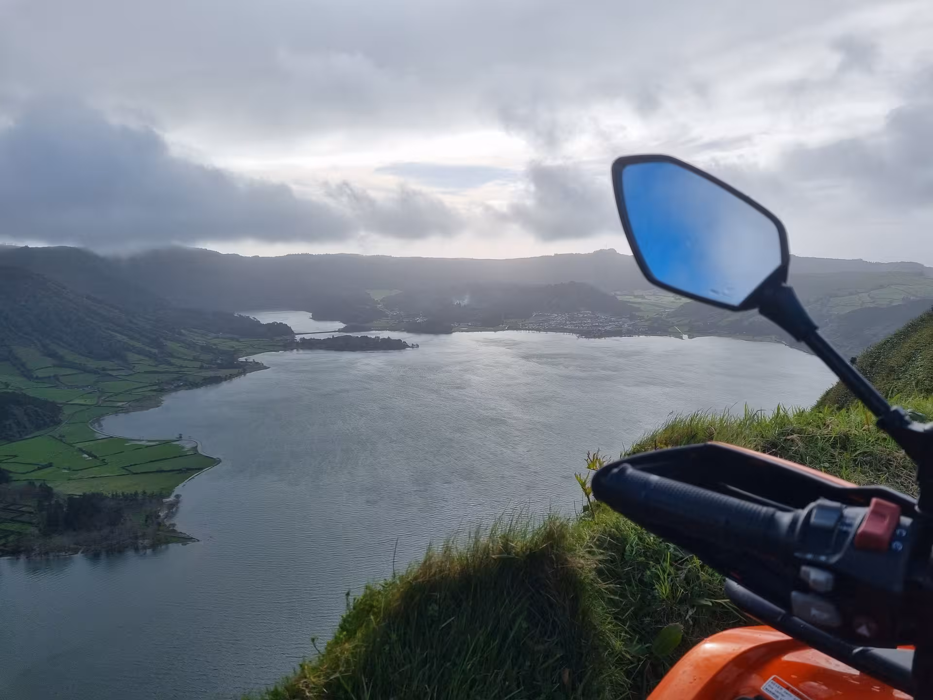 Quad tour viewpoint over Sete Cidades crater lakes, São Miguel Azores, on a half-day Seven Cities adventure
