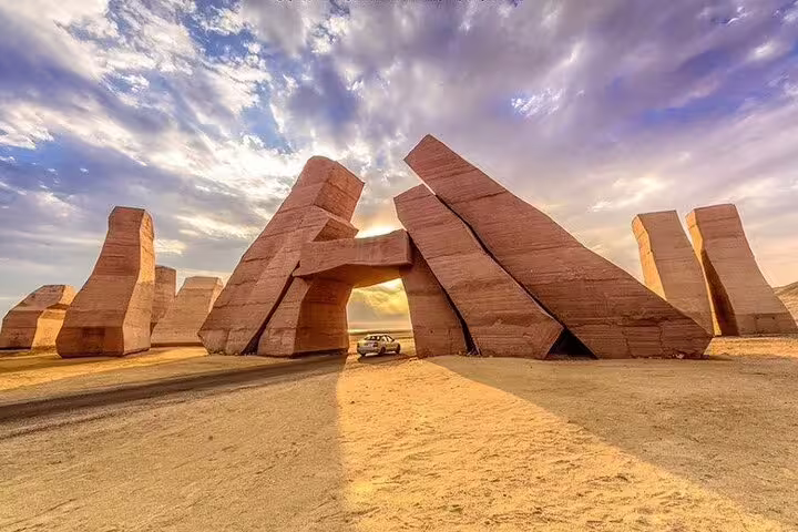 Iconic Ras Mohammed Gate rocks near Sharm El Sheikh, photo stop on Ras Mohammed National Park half-day bus tour