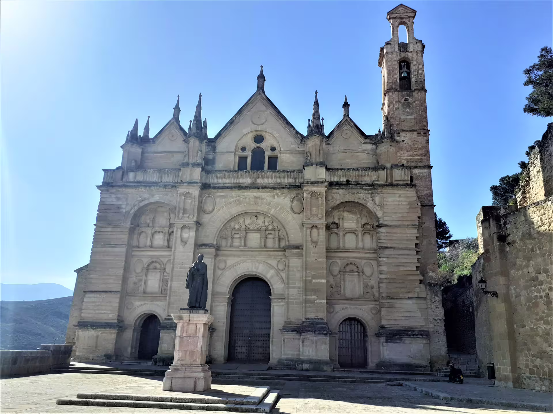 Facade of Real Colegiata de Santa Maria in Antequera on a private full-day tour from Costa del Sol