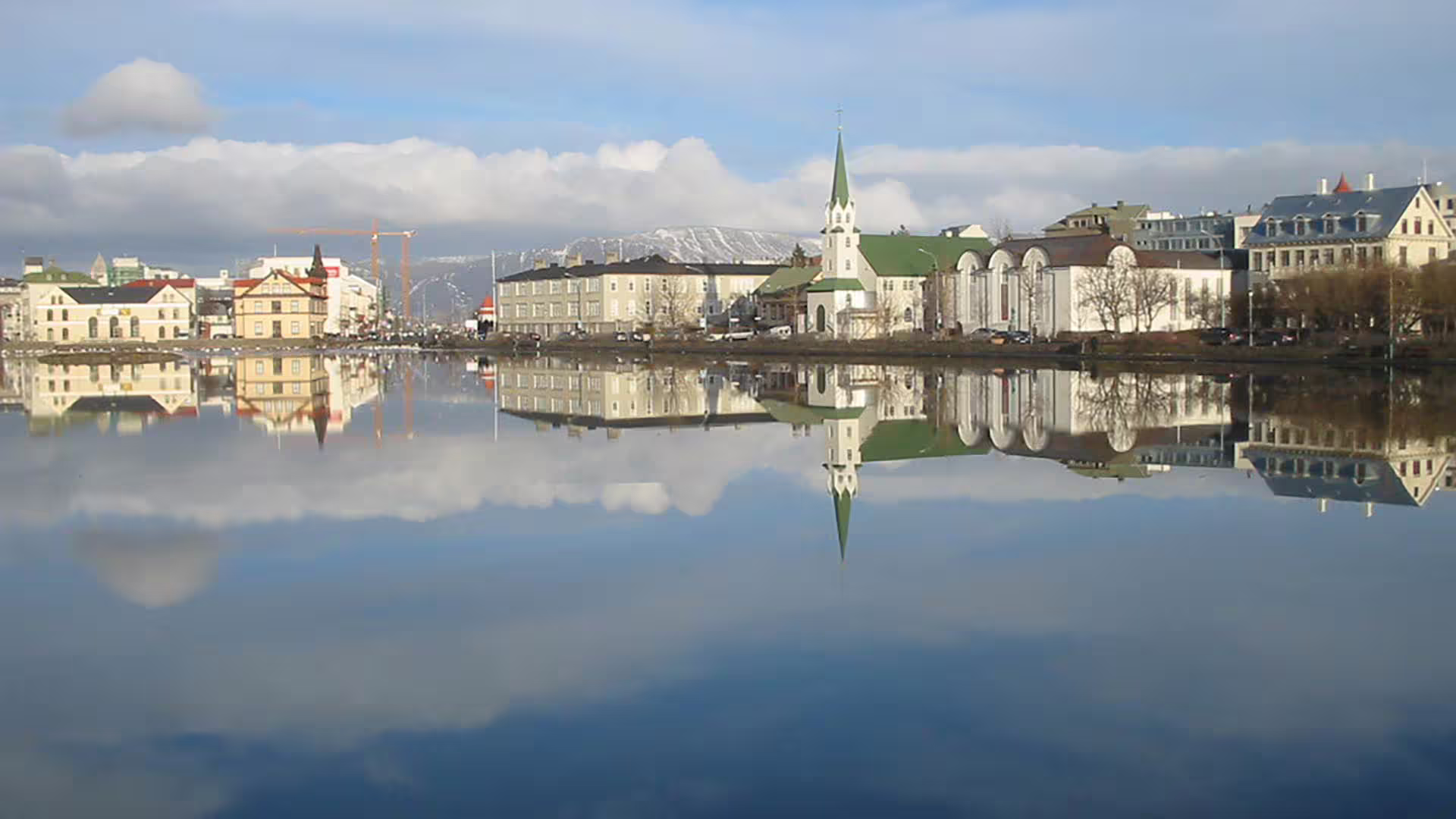 A view of Reykjavik from the City Pond