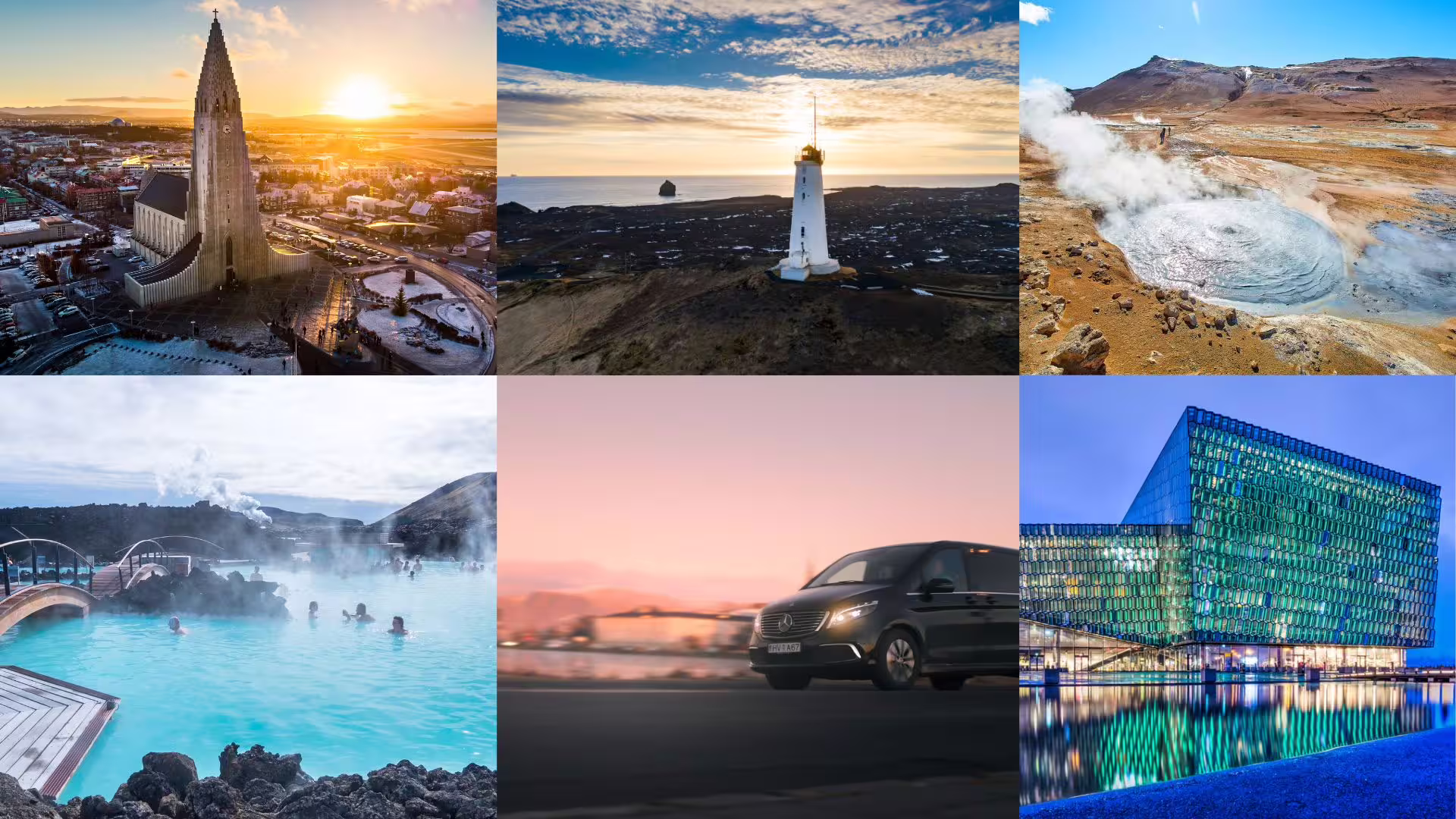 A collage of the highlights you can see during your Private 3-Hour Airport Transfer & Tour 