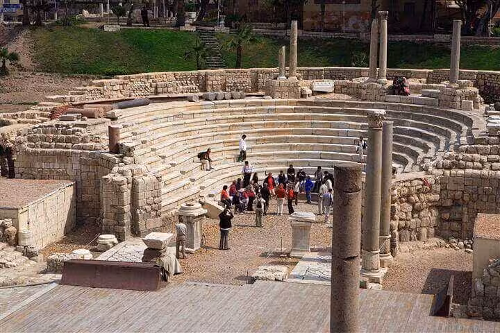 Roman Amphitheatre of Kom El Deka in Alexandria on a guided Cairo to Alexandria tour with tickets and lunch