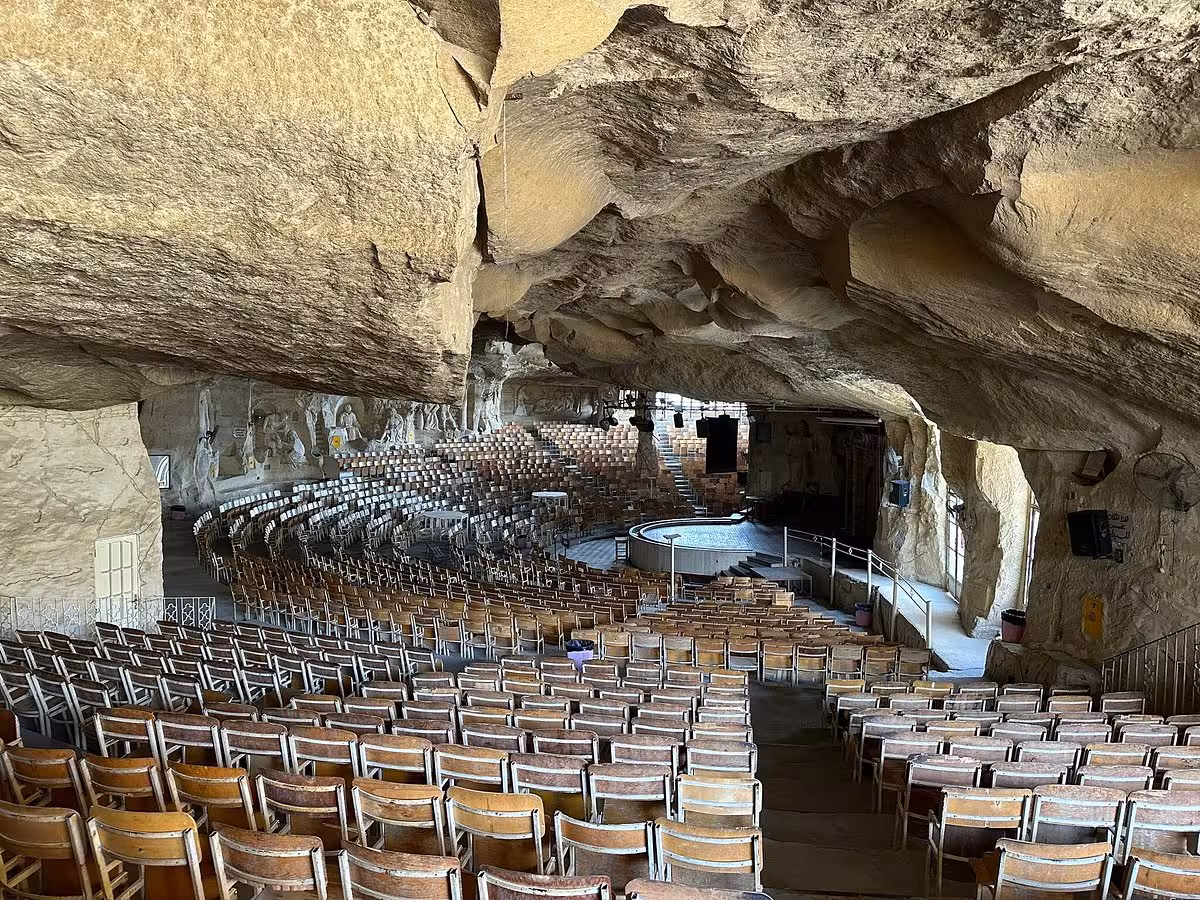 Roman Theatre at Kom El-Dikka, Alexandria cavern seating, on 3-day private Cairo Giza Alexandria tour