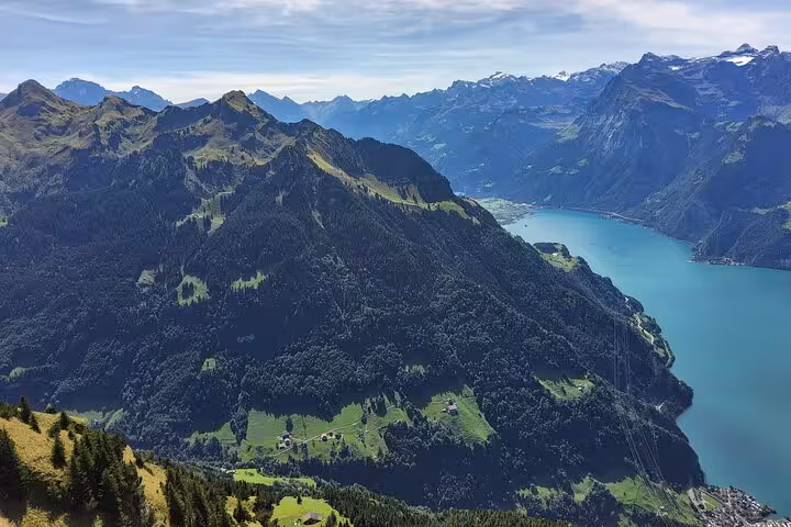 Rophaien panoramic viewpoint above Lake Lucerne, Swiss Alps scenery on a Zurich day trip excursion