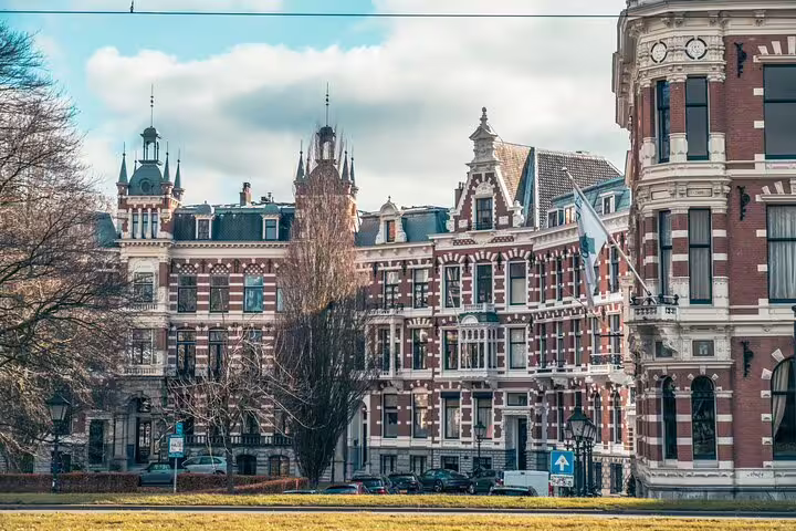 Historic architecture in Rotterdam city center explored on highlights and hidden gems walking tour with local