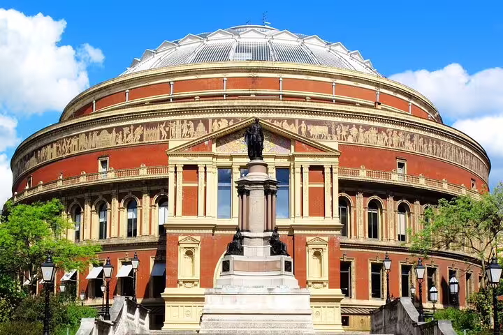Royal Albert Hall exterior on a half-day London sightseeing tour with a local guide in South Kensington