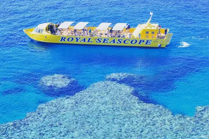 Royal Seascope semi submarine cruising over Red Sea coral reef in Sharm El-Sheikh with transfer included