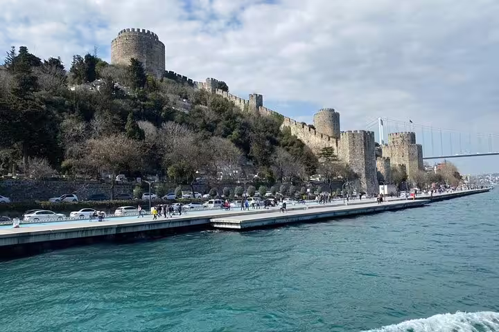 Bosphorus waterfront view of Rumeli Fortress in Istanbul on Turkey Glories 11-day guided tour & flights