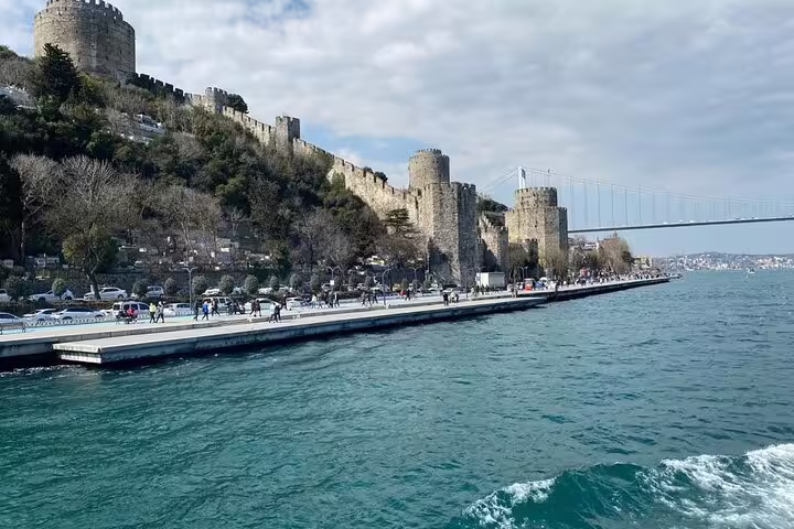 Bosphorus waterfront view of Rumeli Fortress in Istanbul on an 8-day mini group Turkey flights tour