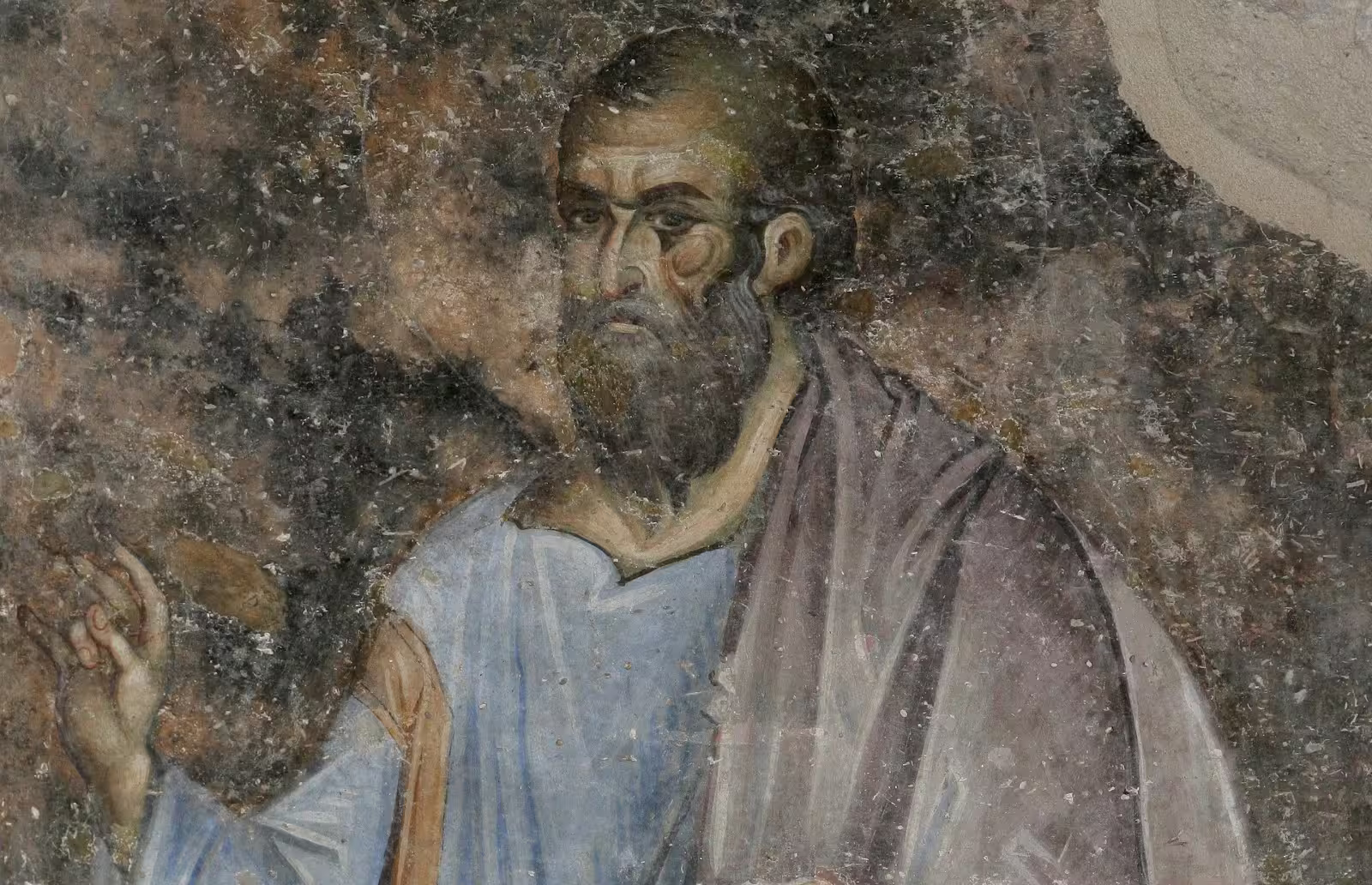 Byzantine-style fresco of Saint Paul, a highlight of a private biblical tour of Ancient Corinth from Athens