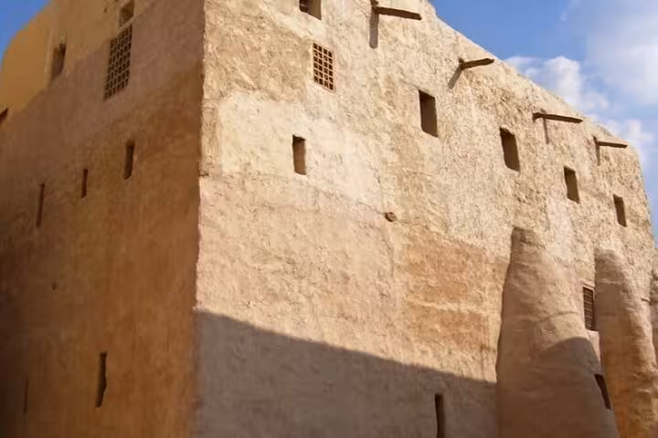 Ancient stone monastery wall at Saint Paul Monastery, Egypt, visited on a private day trip from Hurghada