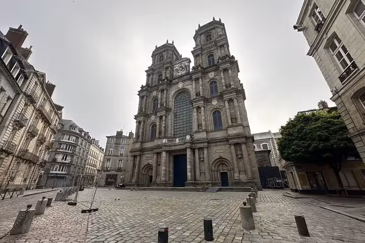 Saint-Pierre Cathedral in Rennes, an iconic landmark with stunning Gothic architecture featured in city centre tours.