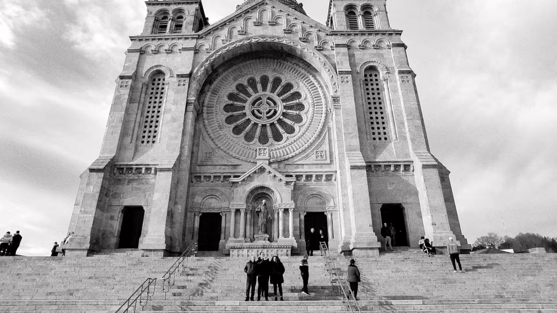 Front view of Sanctuary of Santa Luzia's intricate facade, Minho Region tour highlight.