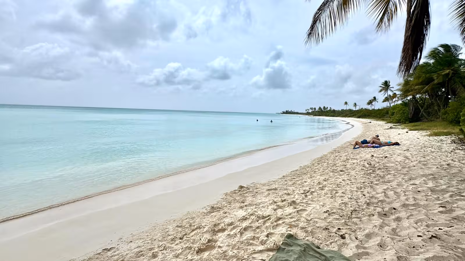 Tropical beach near Santo Domingo with white sand and turquoise water