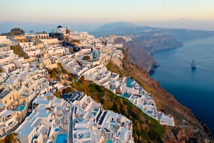 Santorini small-group shore excursion with Oia cliffside whitewashed houses and caldera views for cruise travelers