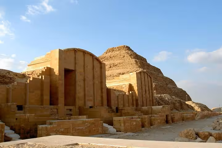 Saqqara Step Pyramid and ancient tombs near Giza, Egypt on a 3-day private Cairo and Alexandria tour
