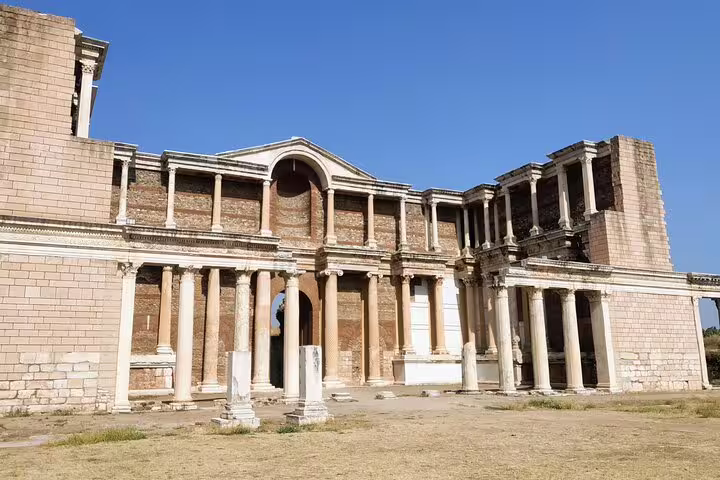 Sardis ancient gymnasium ruins visited on Istanbul to Seven Churches of Asia Minor 4 nights 4-star hotels