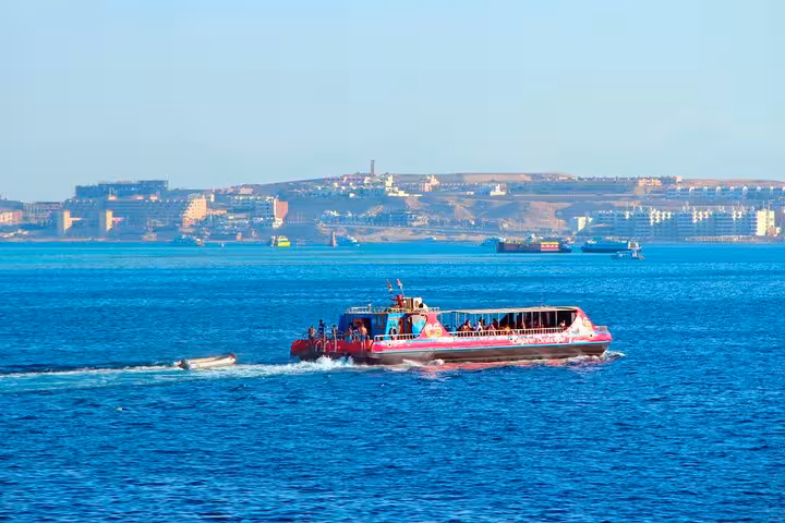 Semi-submarine cruising off Hurghada on the Red Sea, scenic 2-hour tour with snorkeling stop