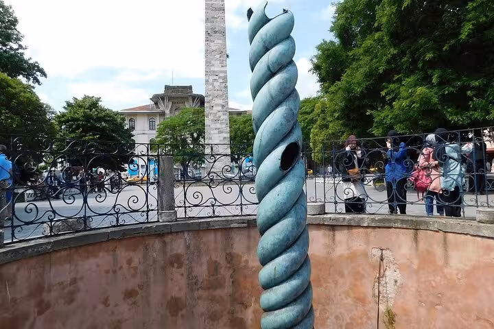 Serpent Column at Sultanahmet Square, Istanbul, on Byzantine and Ottoman city tour with museum fees and lunch