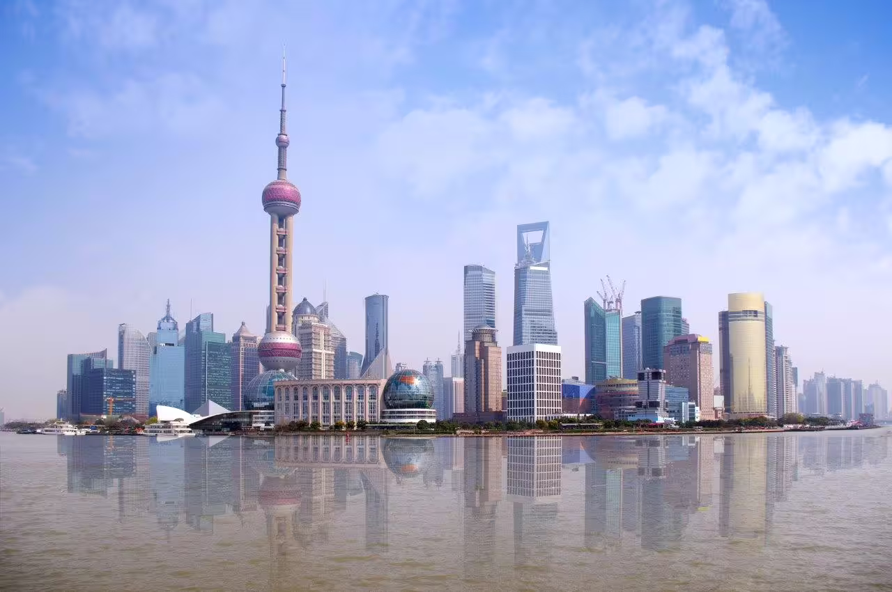 Iconic Shanghai skyline with modern skyscrapers along the Huangpu River, a highlight of any city break tour.