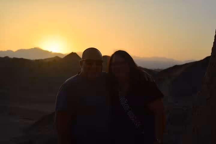 Sunset over Sinai desert during Sharm El-Sheikh safari, ideal stop on ATV and camel ride with BBQ dinner