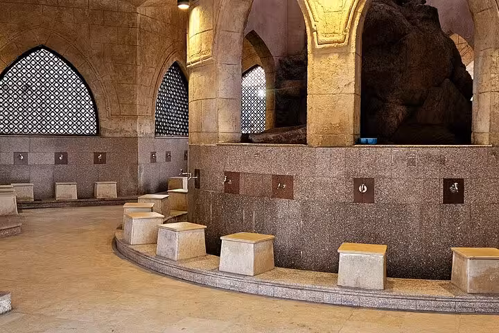 Interior of a traditional hammam bathhouse in Sharm El Sheikh on a guided city sightseeing tour