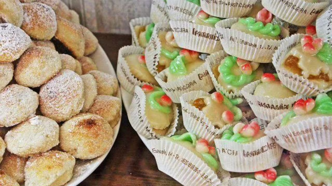Traditional Sicilian pastries and marzipan sweets in Erice, a tasty stop on the Segesta, Erice and Trapani private tour