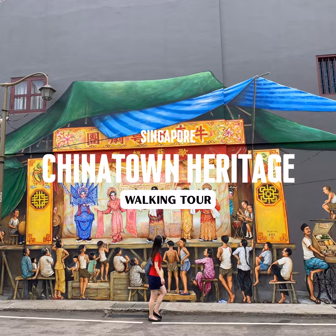 Discover Singapore's rich culture on a Chinatown heritage walking tour, featuring lively street murals.