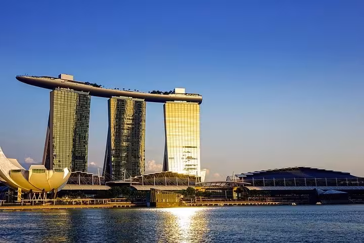 Iconic Marina Bay Sands skyline view during Singapore private car tour 8-hour sightseeing experience