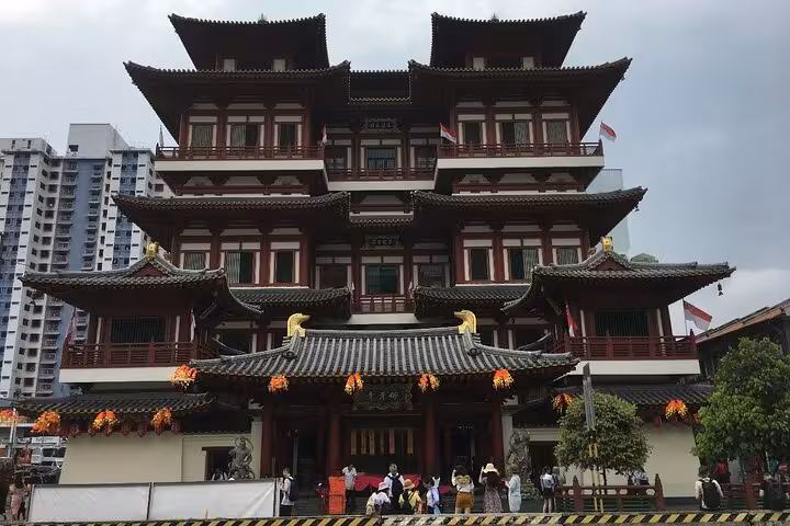 Explore the majestic architecture of a Singaporean temple, a highlight of the 3-hour spiritual walking tour.