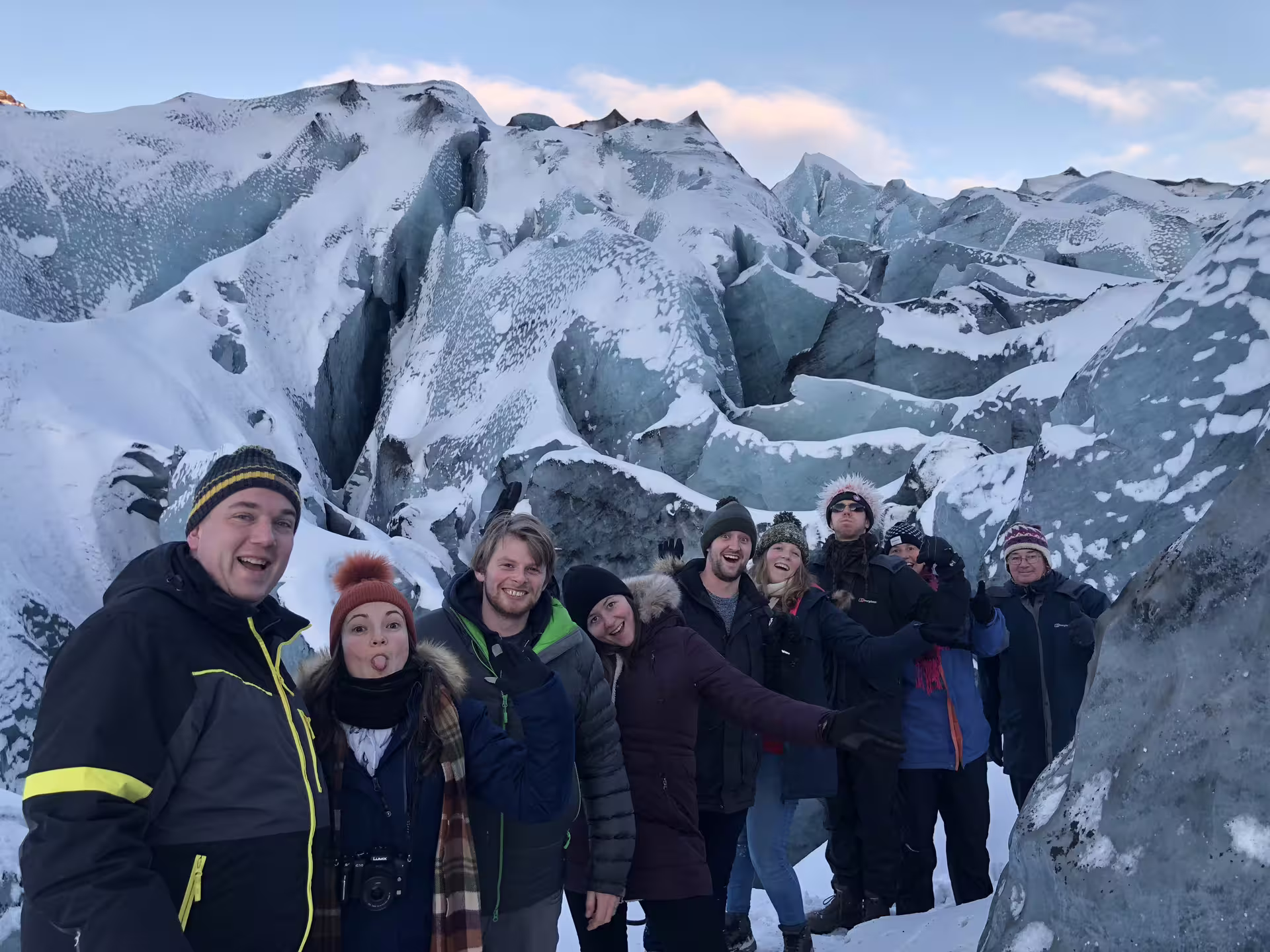 Small group enjoying the glacier exploration