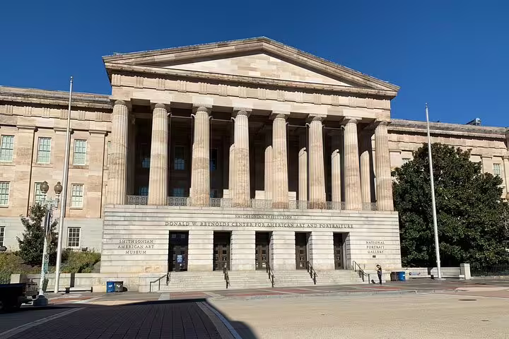Smithsonian American Art Museum and National Portrait Gallery neoclassical building in Washington DC