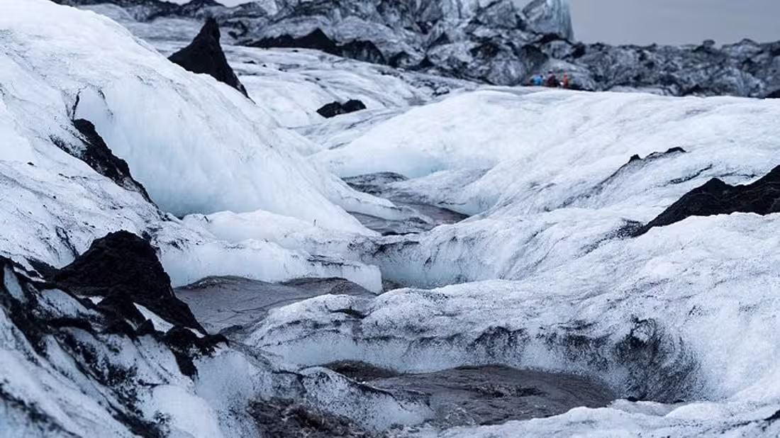 A shot of a glacier 