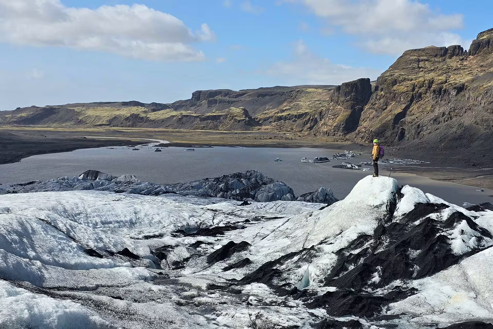 Person looking small in the vastness of nature