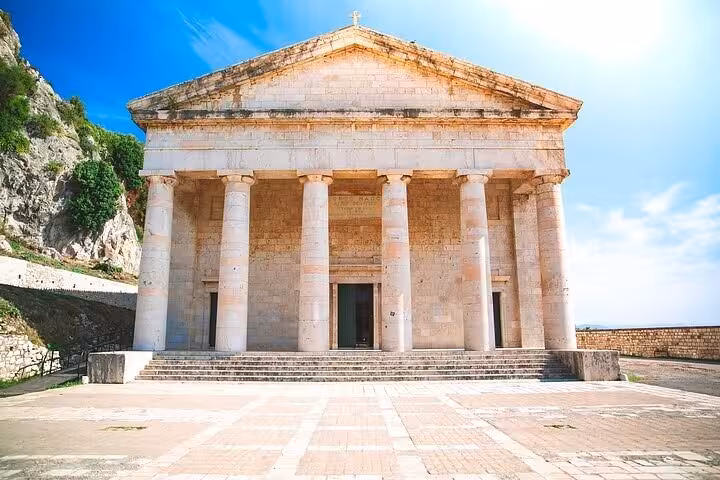 St. George’s Church at the Old Fortress, Corfu, seen on a private Old Corfu Town walking guided tour