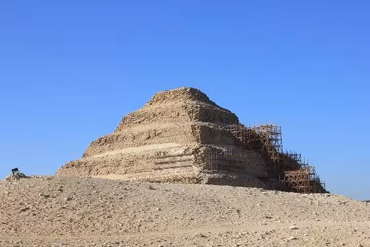 Step Pyramid of Djoser at Saqqara near Cairo, key stop on a 3-day private sightseeing tour from Giza