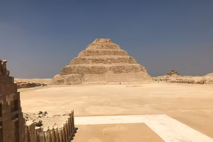 Step Pyramid of Djoser at Saqqara necropolis on private all-inclusive tour from Cairo to Dahshur and Memphis