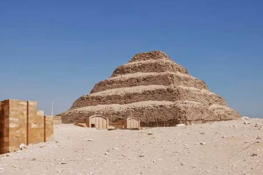 Step Pyramid of Djoser at Saqqara necropolis near Cairo, ancient Egypt archaeology tour landmark stop