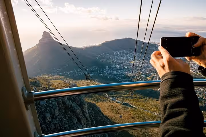 Capture breathtaking views from the Table Mountain cable car during a private 3-day Cape Town tour.