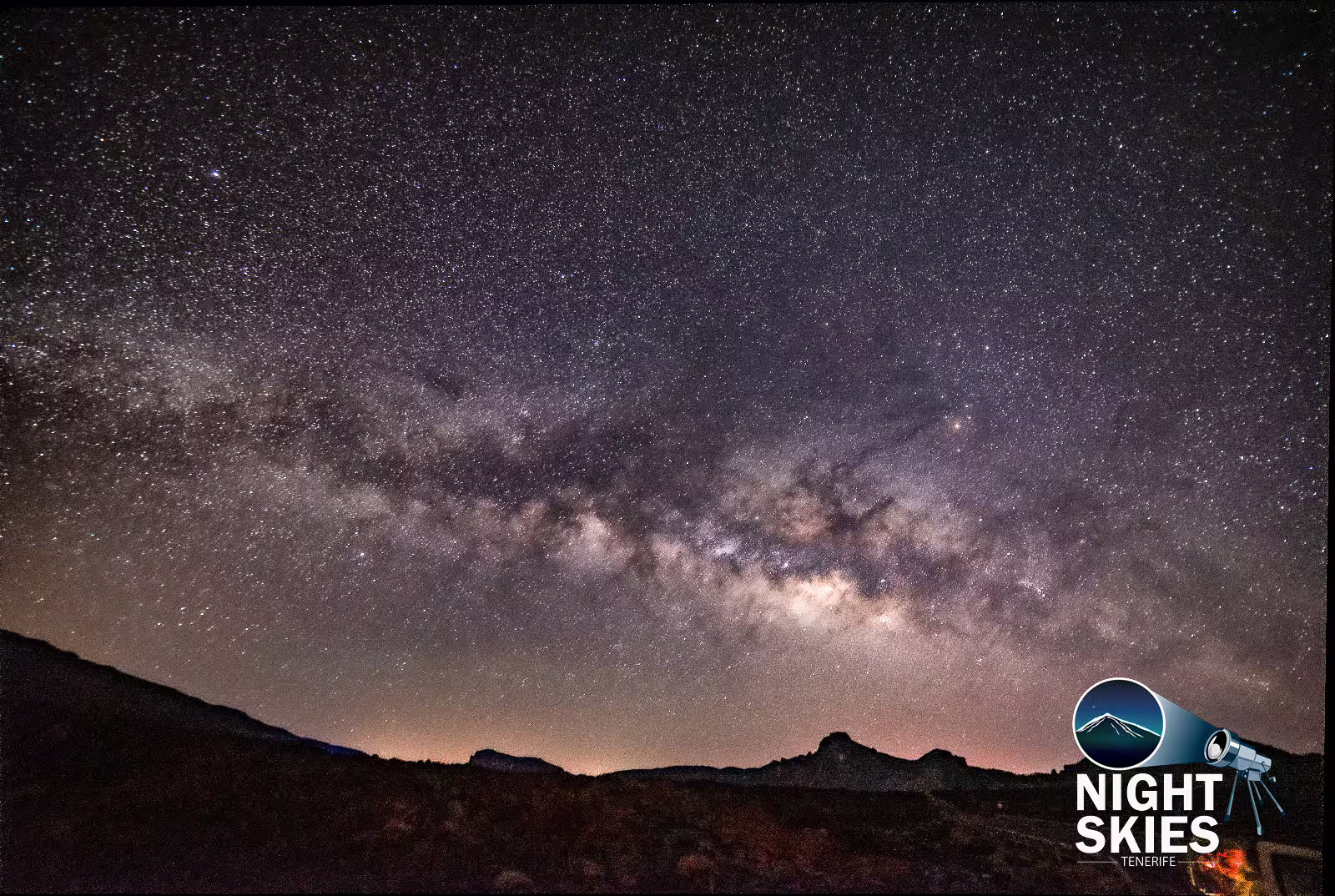 Stunning starry night sky over Tenerife with the Milky Way visible, ideal for a magical stargazing safari experience.