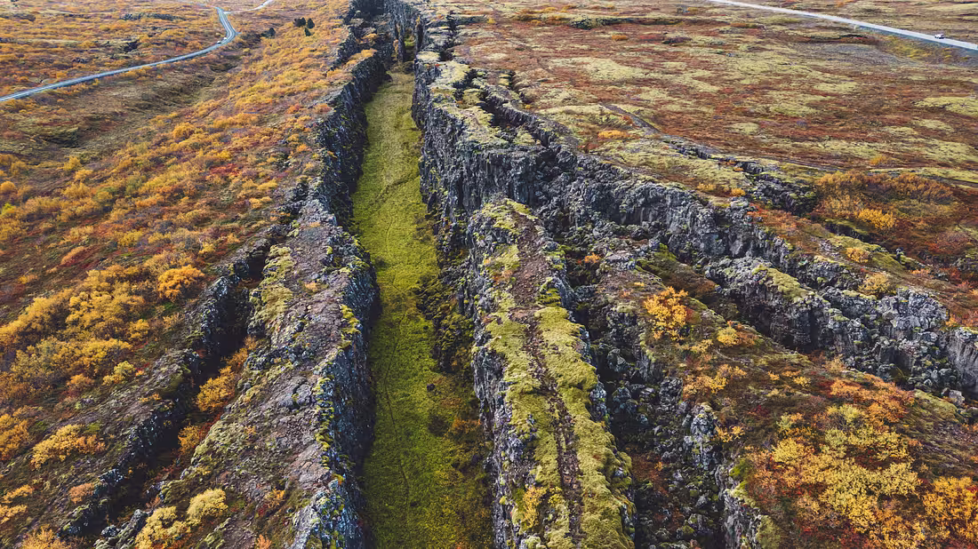 Tectonic plates in Thingvellir National Park