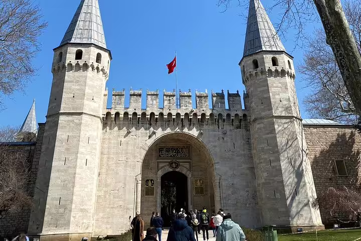 Imperial Gate entrance at Topkapi Palace in Istanbul, highlight of 6-day private small-group tour