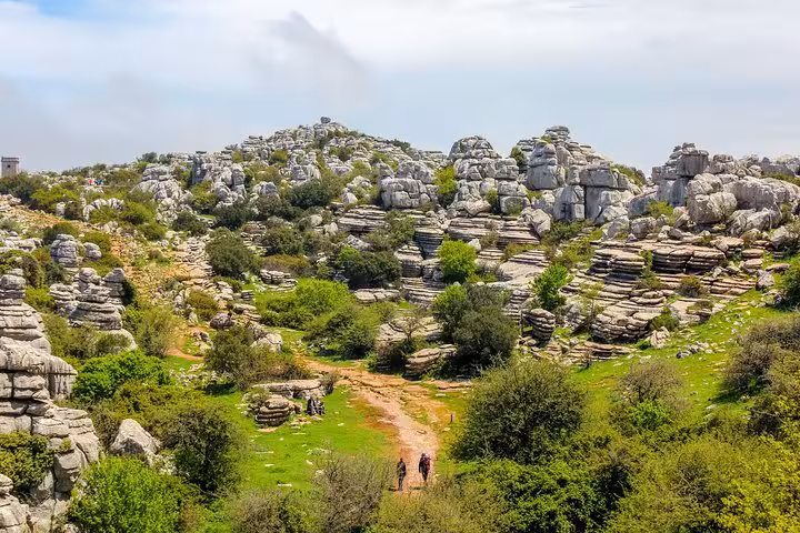 Scenic limestone landscapes of Torcal de Antequera, ideal for hiking tours from Málaga.