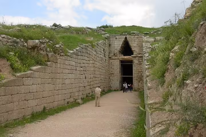 Entrance passage to the Treasury of Atreus at Mycenae, visited on Athens private half-day trip to Nafplio
