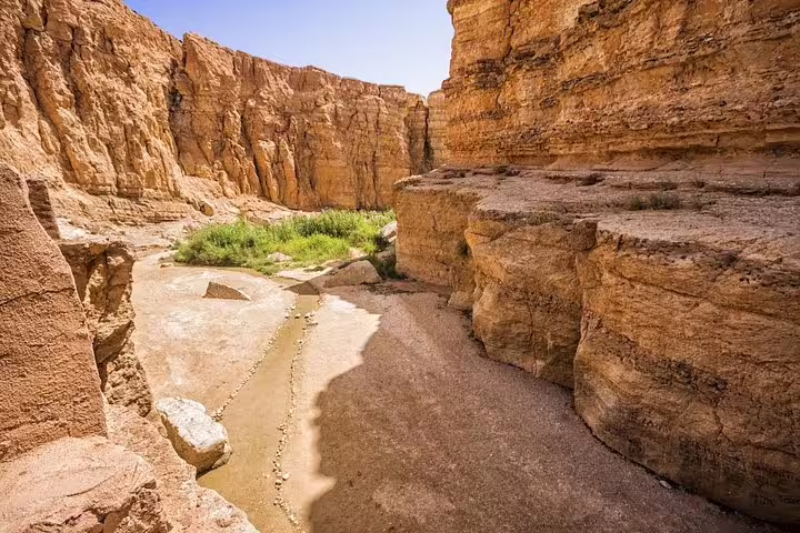 Experience the dramatic rock formations and arid beauty of Tunisia's desert canyons on the Essential Discovery Tour.