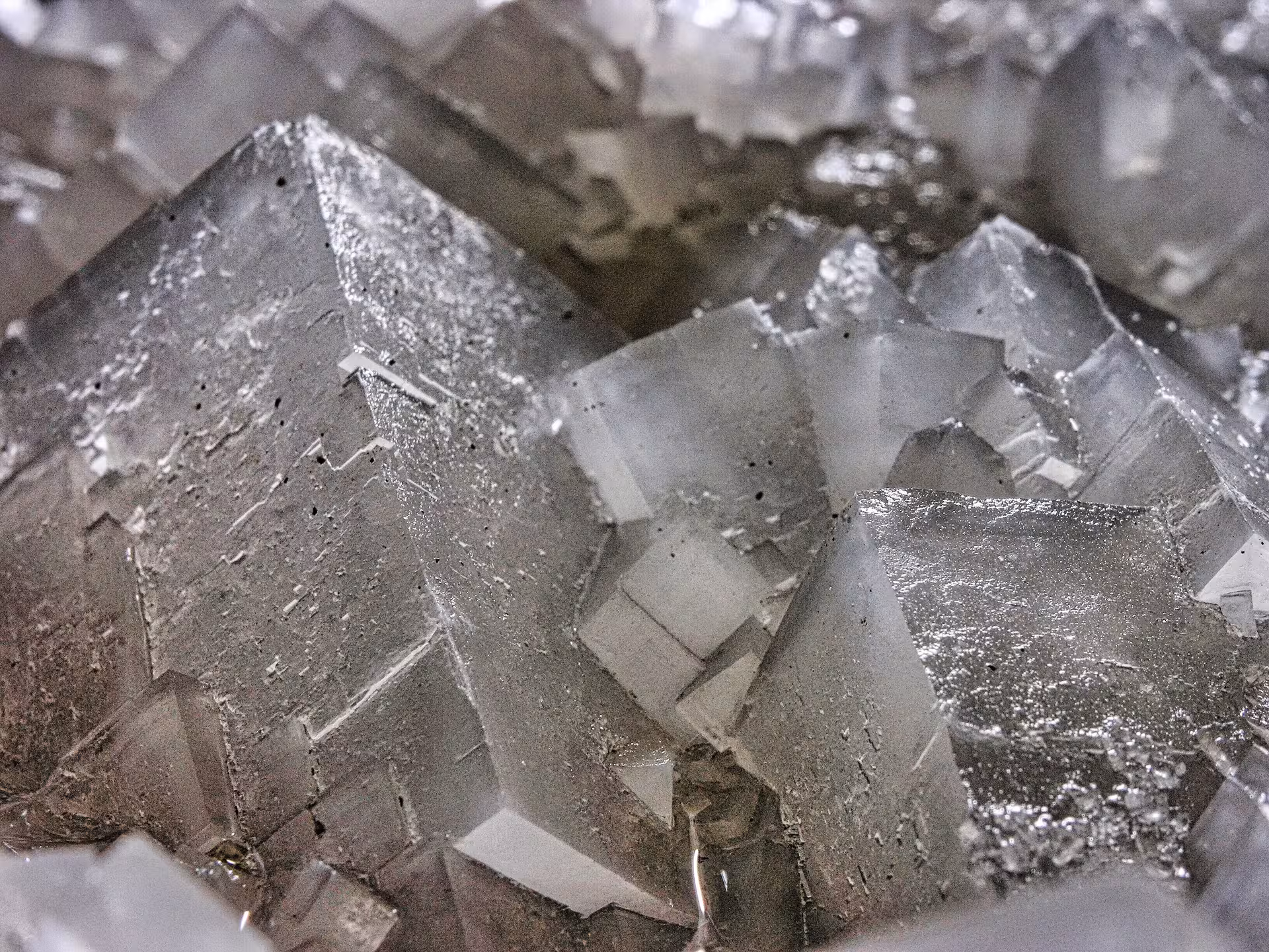 Close-up of sparkling halite salt crystals inside Turda Salt Mine Romania day trip from Cluj