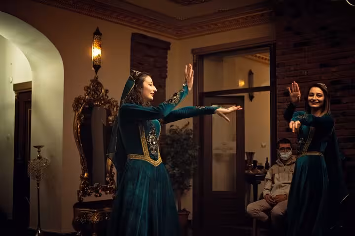 Traditional Turkish folk dance performance during private guided Kars tour, part of all-inclusive 2-day Ani trip