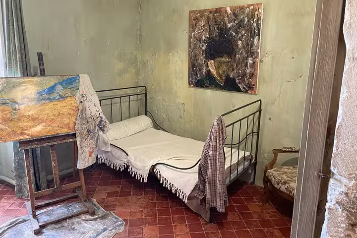 Vincent van Gogh’s bedroom at Saint-Paul-de-Mausole in Saint-Rémy, featured on a private Provence day tour