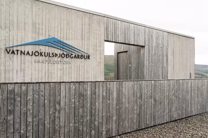 Vatnajökulsþjóðgarður Snæfellsstofa visitor center building with wooden facade in East Iceland